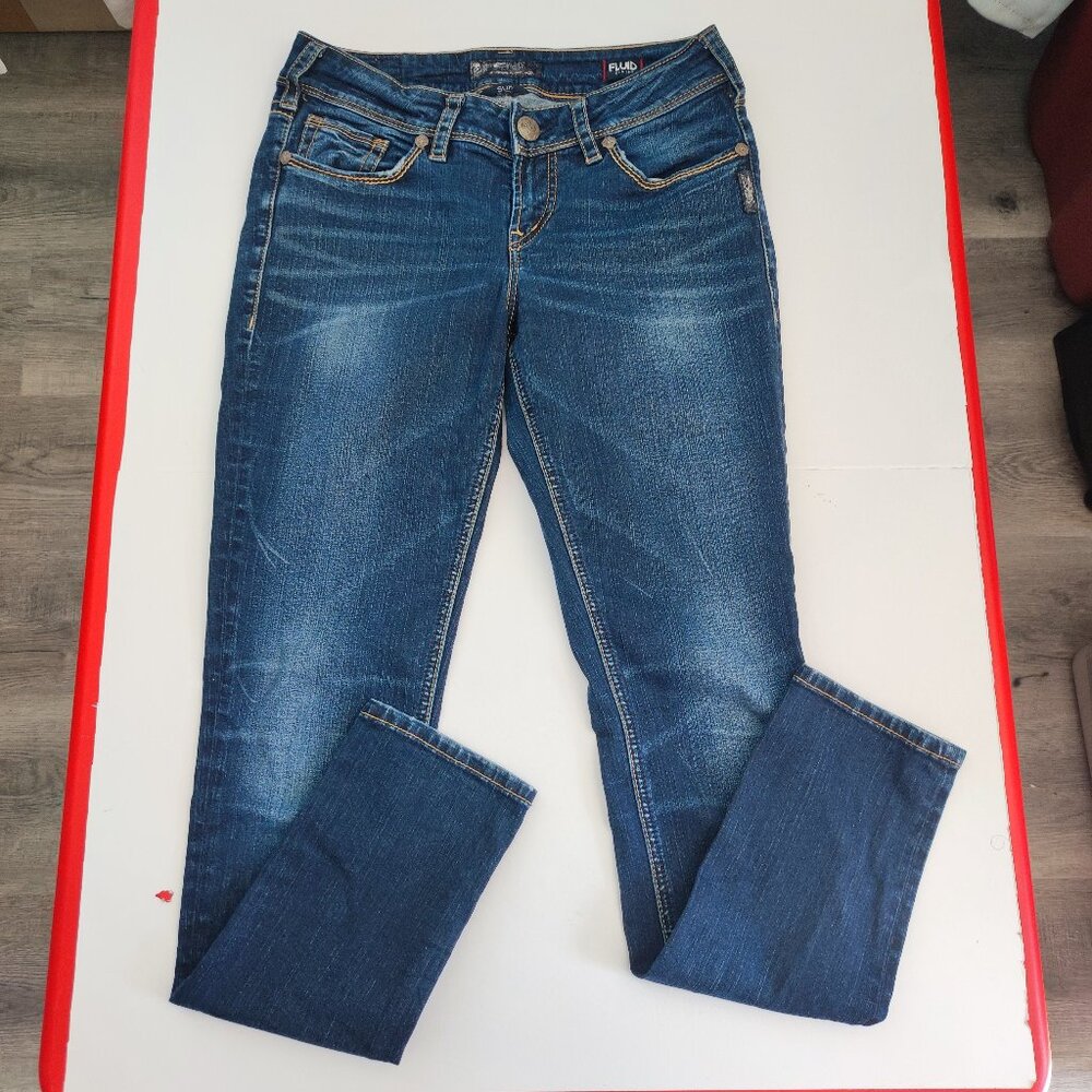Silver Jeans Suki Mid Skinny Fluid denim blue women's size W28 / L31